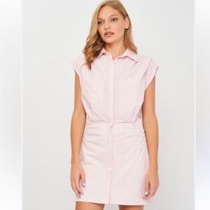 Zara Pink Button-Up women’s mini Dress xs
